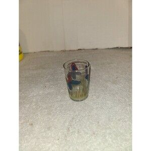 Glass1950s Libbey Butterflies in Grass Swanky Swig